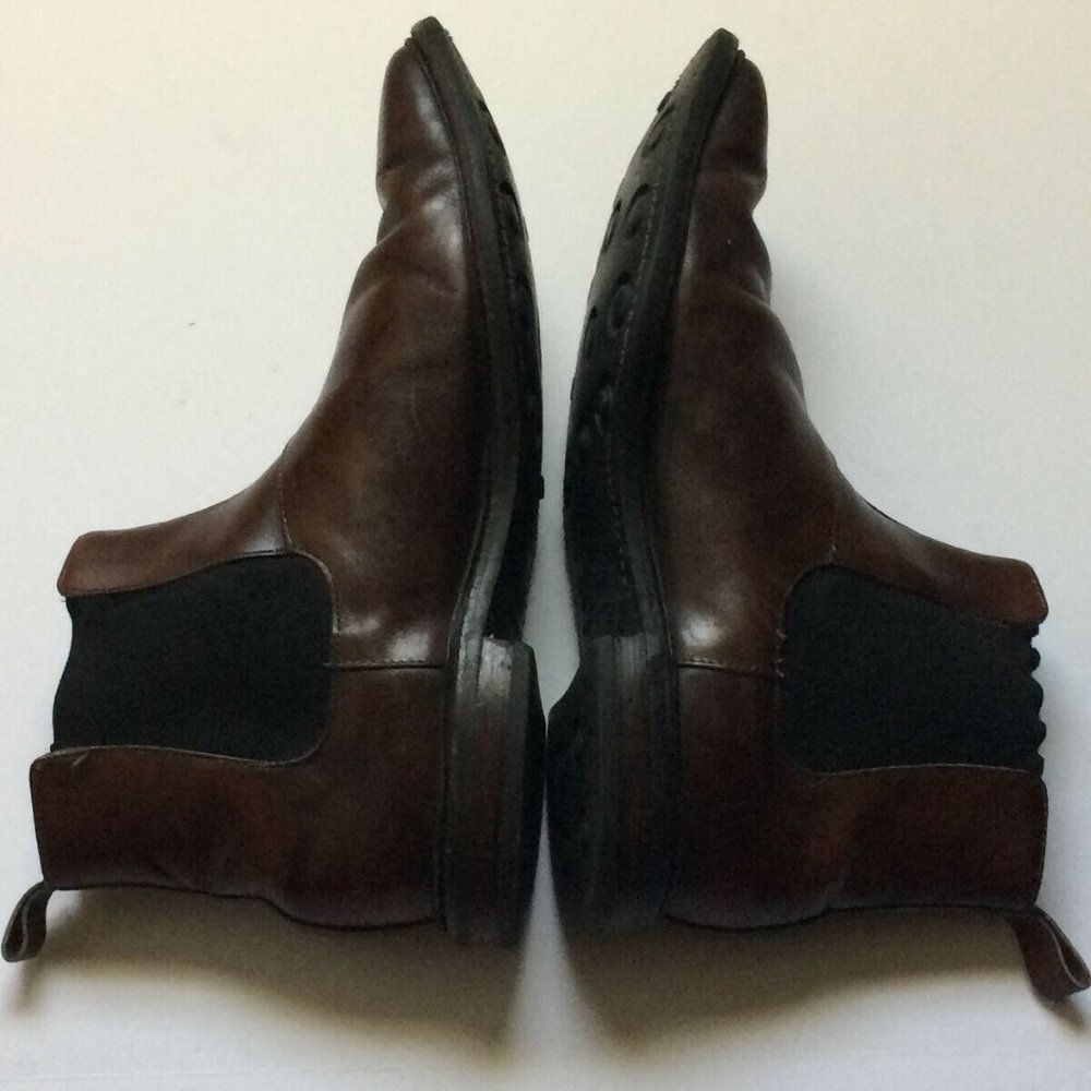 Brown Dainite Leather Ankle Boots Men Size 12